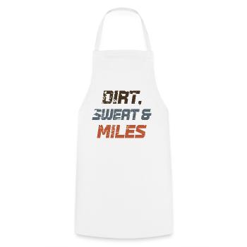 Dirt Sweat & Miles - Cooking Apron - white - Front - AI Model Male 185 dark (185cm)