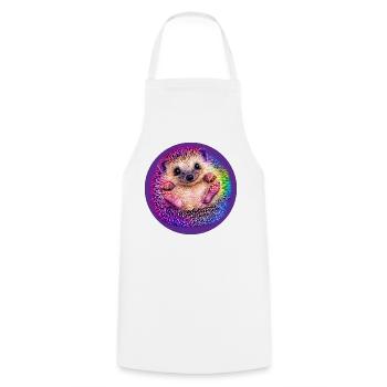 Rainbow hedgehog - Cooking Apron - white - Front - AI Model Male 185 dark (185cm)