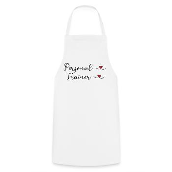 Personal Trainer - Cooking Apron - white - Front - AI Model Male 185 dark (185cm)