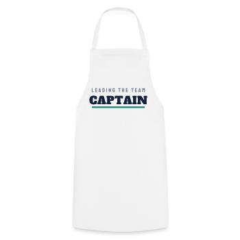 Lettrage du Captain College - Club du capitaine - Tablier de cuisine - blanc - Devant - AI Model Male 185 dark (185cm)