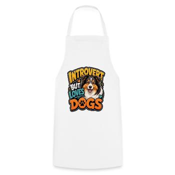 Shetland Shepherd - Cooking Apron - white - Front - AI Model Male 185 dark (185cm)
