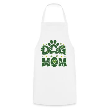 Dog Mom – Modern Pet Pride 🐾 - Cooking Apron - white - Front - AI Model Male 185 dark (185cm)