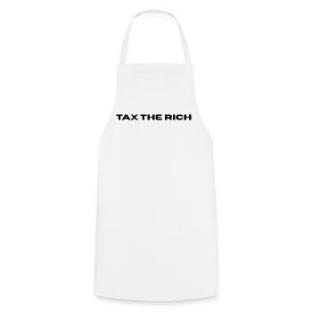 TAX_THE_RICH - Cooking Apron - white - Front - AI Model Male 185 dark (185cm)