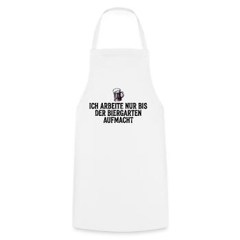 Biergarten Shirt Lustig Ich Arbeite Nur - Kochschürze - Weiß - Vorne - AI Model Male 185 dark (185cm)
