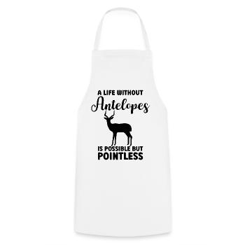 Antelope Humor Wildlife Safari - Cooking Apron - white - Front - AI Model Male 185 dark (185cm)