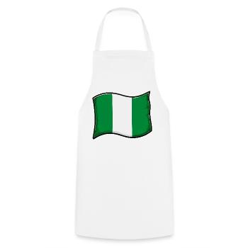 Nigeria Flag Graphic Print - Cooking Apron - white - Front - AI Model Male 185 dark (185cm)
