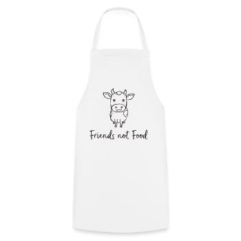 Friends Not Food Kuh Vegan Minimalistisch - Kochschürze - Weiß - Vorne - AI Model Male 185 dark (185cm)