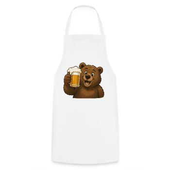 Supportez la célébration avec la chope de bière - Tablier de cuisine - blanc - Devant - AI Model Male 185 dark (185cm)