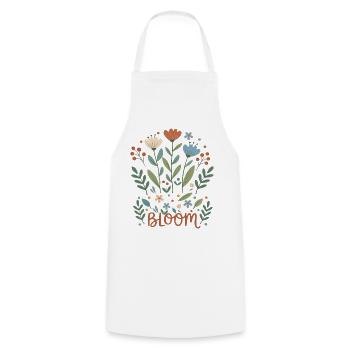 Bloom Flower Magic Floral - Cooking Apron - white - Front - AI Model Male 185 dark (185cm)