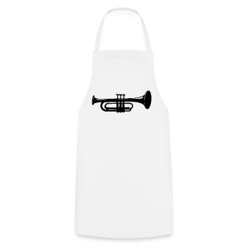 trumpet - Cooking Apron - white - Front - AI Model Male 185 dark (185cm)