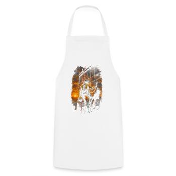 Industrial climbers at heights - Cooking Apron - white - Front - AI Model Male 185 dark (185cm)