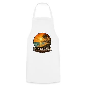Punta Cana Dominican Republic Caribbean Holidays - Cooking Apron - white - Front - AI Model Male 185 dark (185cm)