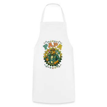 Future Dad 2026 Retro DIY Bear - Cooking Apron - white - Front - AI Model Male 185 dark (185cm)