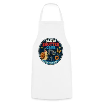 Slow Shutter Club for Photography Fans - Cooking Apron - white - Front - AI Model Male 185 dark (185cm)
