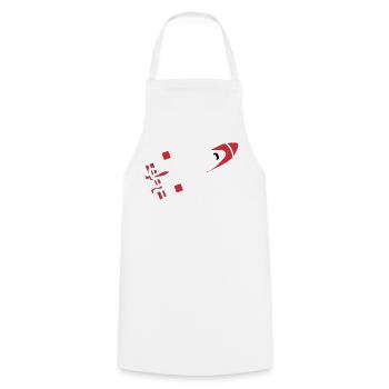 Abstract Rocket Silhouette - Cooking Apron - white - Front - AI Model Male 185 dark (185cm)
