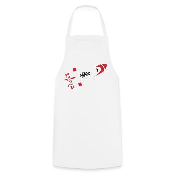 Red Rocket Graffiti Logo - Cooking Apron - white - Front - AI Model Male 185 dark (185cm)