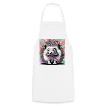 hedgehog - Cooking Apron - white - Front - AI Model Male 185 dark (185cm)