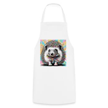 hedgehog - Cooking Apron - white - Front - AI Model Male 185 dark (185cm)