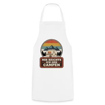 Mir reichts ich gehe Campen lustige Camping Spruch - Kochschürze - Weiß - Vorne - AI Model Male 185 dark (185cm)