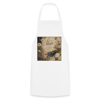 There Is Magic Telescope Poster Nostalgia Decoration - Cooking Apron - white - Front - AI Model Male 185 dark (185cm)