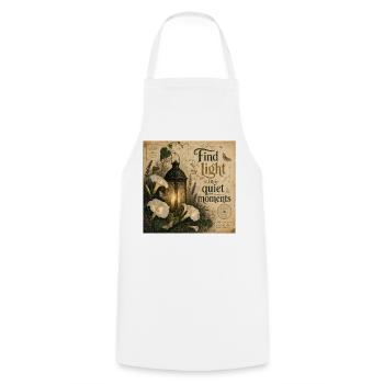 Find Light In Quiet Moments Vintage Poster Decoration - Cooking Apron - white - Front - AI Model Male 185 dark (185cm)