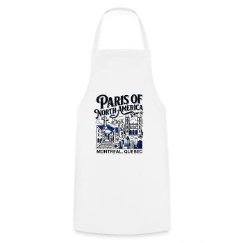 Paris Of North America Montreal Quebec - Cooking Apron - white - Front - AI Model Male 185 dark (185cm)