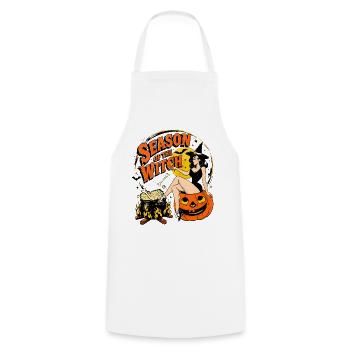 Witch Harvest Night - Cooking Apron - white - Front - AI Model Male 185 dark (185cm)