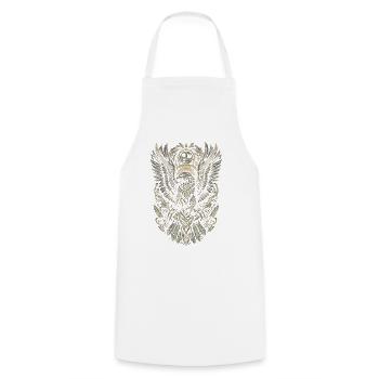 Fauconniers de fauconnerie - Tablier de cuisine - blanc - Devant - AI Model Male 185 dark (185cm)