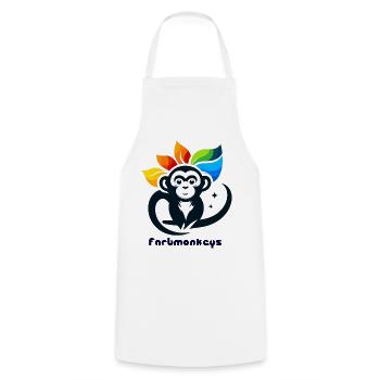 Color Monkey - Cooking Apron - white - Front - AI Model Male 185 dark (185cm)