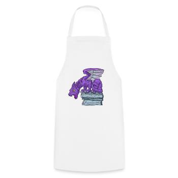 Purple Gargoyille - Cooking Apron - white - Front - AI Model Male 185 dark (185cm)