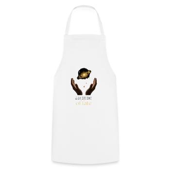Architect of Fate Motivational Galaxy Design - Cooking Apron - white - Front - AI Model Male 185 dark (185cm)