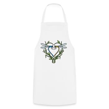 Dragonfly Heart - Cooking Apron - white - Front - AI Model Male 185 dark (185cm)
