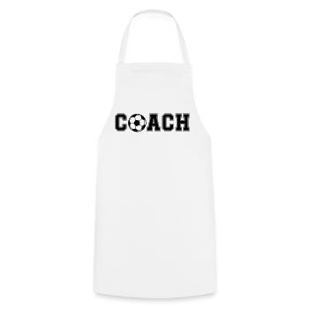 Football Coash - Cooking Apron - white - Front - AI Model Male 185 dark (185cm)
