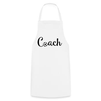 Entraîneur de football - Tablier de cuisine - blanc - Devant - AI Model Male 185 dark (185cm)
