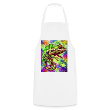caméléon - Tablier de cuisine - blanc - Devant - AI Model Male 185 dark (185cm)
