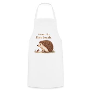 Respectez la nature des petits hérissons locaux - Tablier de cuisine - blanc - Devant - AI Model Male 185 dark (185cm)