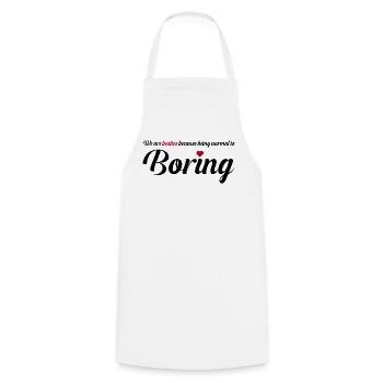 Cœur Besties Conception d’Amitié - Tablier de cuisine - blanc - Devant - AI Model Male 185 dark (185cm)