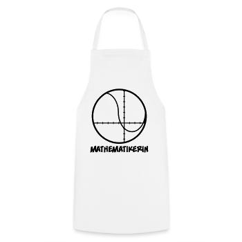 Mathematikerin - Kochschürze - Weiß - Vorne - AI Model Male 185 dark (185cm)