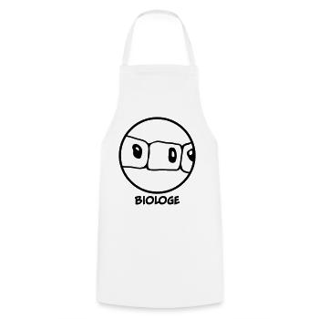 Biologe - Kochschürze - Weiß - Vorne - AI Model Male 185 dark (185cm)