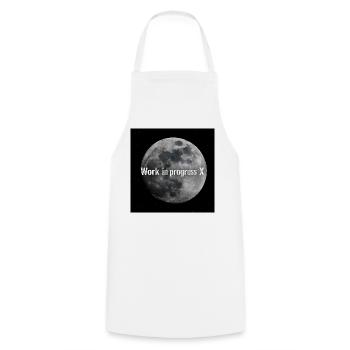 Lunar work in execution X - Cooking Apron - white - Front - AI Model Male 185 dark (185cm)