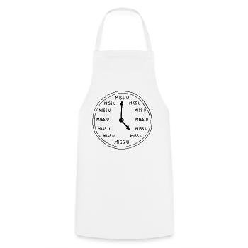 Amoureux Romantique Amour à Distance - Tablier de cuisine - blanc - Devant - AI Model Male 185 dark (185cm)