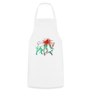 Bison Splash Art - Cooking Apron - white - Front - AI Model Male 185 dark (185cm)