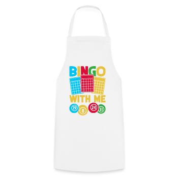 Bingo Game Bingo With Me Bingo - Cooking Apron - white - Front - AI Model Male 185 dark (185cm)