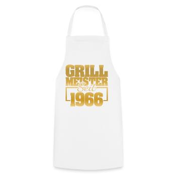 Grillen 1966 - Kochschürze - Weiß - Vorne - AI Model Male 185 dark (185cm)