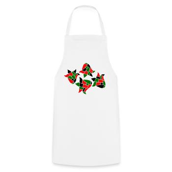Mosaic Fantasy - Cooking Apron - white - Front - AI Model Male 185 dark (185cm)