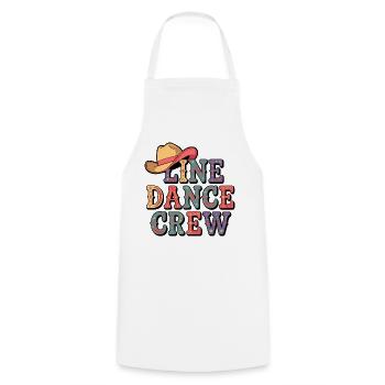 Danse en ligne country - Tablier de cuisine - blanc - Devant - AI Model Male 185 dark (185cm)