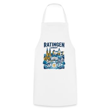 Classement Allemagne Old Town Skyline Vintage - Tablier de cuisine - blanc - Devant - AI Model Male 185 dark (185cm)