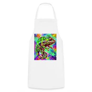 chameleon - Cooking Apron - white - Front - AI Model Male 185 dark (185cm)