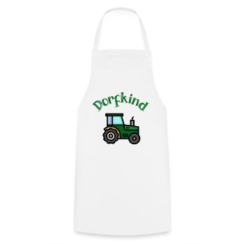 Enfant du village Tracteur Fermier Vie à la campagne Tracteur - Tablier de cuisine - blanc - Devant - AI Model Male 185 dark (185cm)