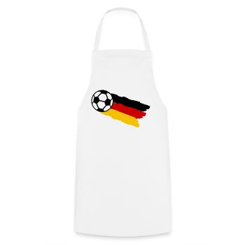 Deutschland Fußball Flaggenkunst - Kochschürze - Weiß - Vorne - AI Model Male 185 dark (185cm)